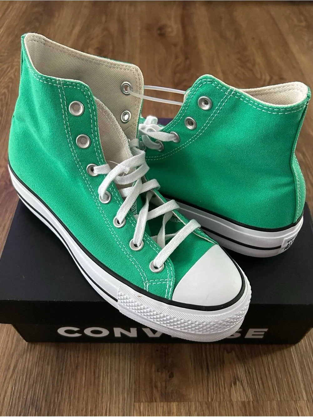 CONVERSE CTAS lift platform green lace up shoes sneakers women’s 7.5 new